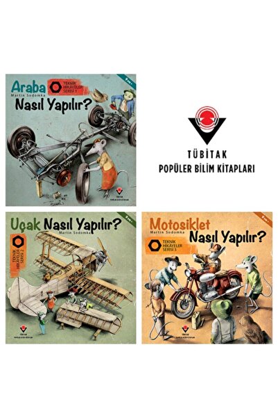 Tübitak Yayınları سلسلة قصص Tübitak الفنية 3 كتب للأعمار من 9 سنوات فما فوق