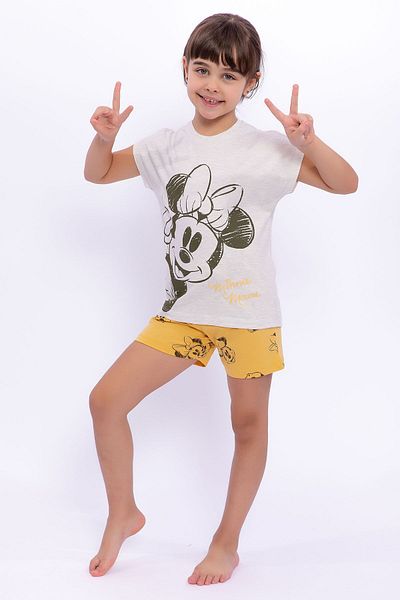 Minnie Mouse Σετ κοριτσίστικα σορτς Creammelange με άδεια χρήσης