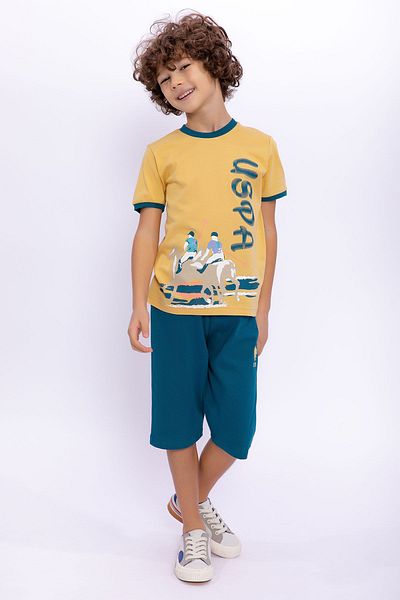 U.S. Polo Assn. Base. Polo Assn Ginger Boy Child Crew Neck Capri Suit