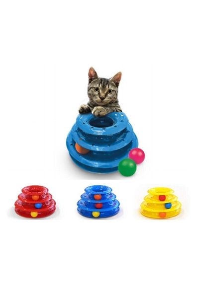 forlifeavm Tower Of Tracks Bulk Round Cat Toy Cat Entertainment 3 Tiers Toy