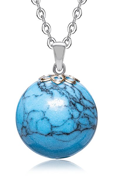 Tesbih Atölyesi Certified Natural Turquoise Stone Necklace