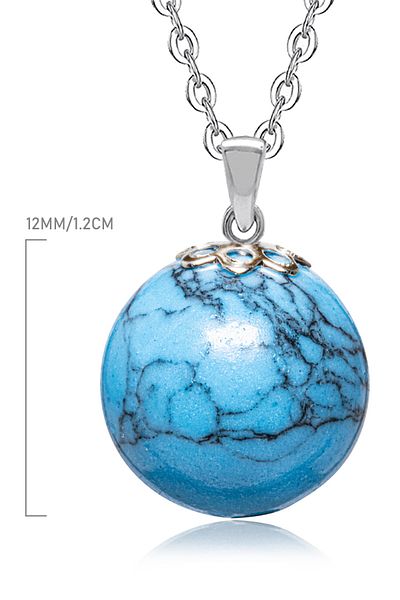 Tesbih Atölyesi Certified Natural Turquoise Stone Necklace
