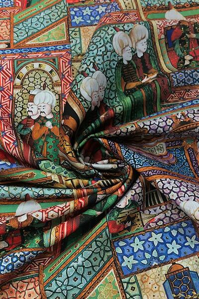 SUZANİ Minyatür Desenli Dijital Baskılı Kumaş Kms-1362