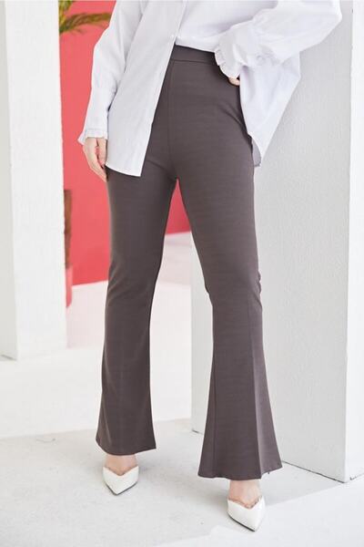 benguen Antracit 206 Pantaloni evazați din material textil