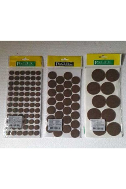 PACIFIC Yapışkanlı Sandalye Koltuk Mobilya Ayak Keçes 3 Adet Zemin Koruyucu Keçe