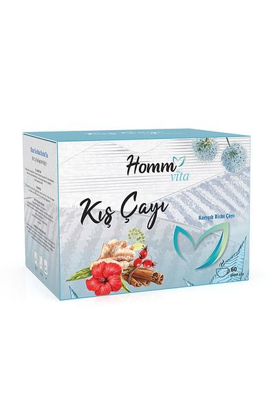 Homm Bitkisel Winter Tea - 60 Bags for Resistance Boost and Flu Good