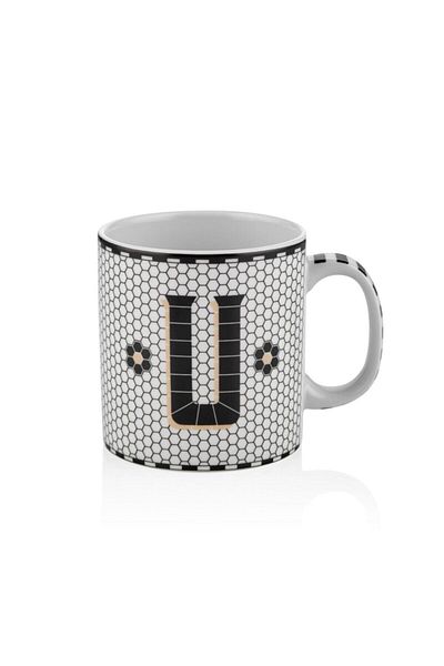 The Mia Mia Monogram - U Shaped Modern Single Size Mug
