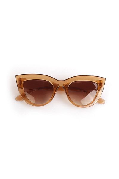 ModaLand Women's Brown Thick Framed Design Cat Eye Sunglasses 1 1000