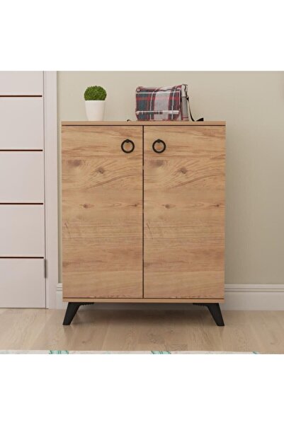 Genel Markalar Simurg 2 Kapaklı 4 Raflı Ayakkabılık Atlantik Çam