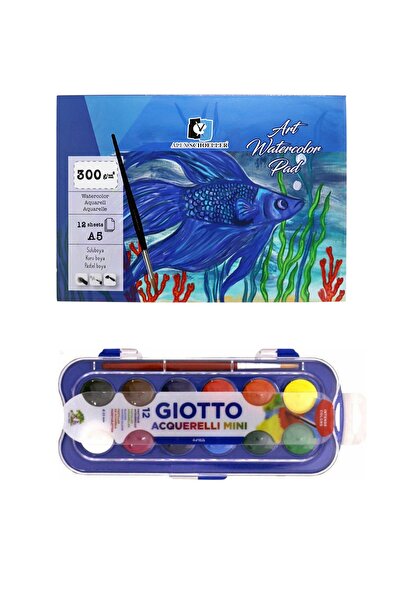 GLANCE Giotto Suluboya Seti 23 Mm 12'li Alex Schoeller Sulu Boya Defteri A5 3...
