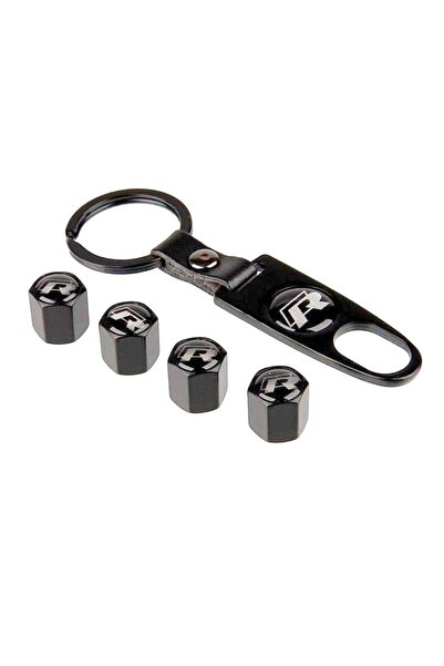 Araba Alışveriş مجموعة غطاء الصمامات المعدنية وسلسلة المفاتيح من فولكس فاجن آ...