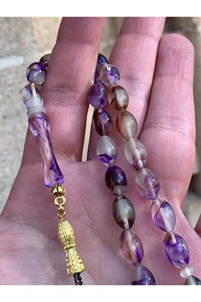 Doğan Silver Fosforlu Kedi Gözü Karanlıkta Parlayan Toz Kehribar Tesbih Dgn11149