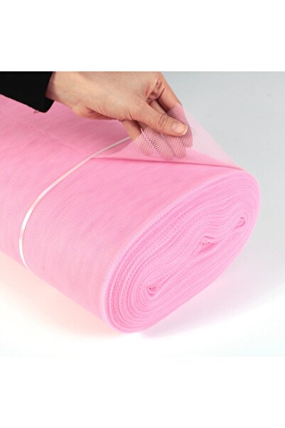 Huzur Party Store Βρεφικό Ροζ Χρώμα 50 Μέτρα Τούλι Γκρικ Πετεκ Τούλι Πλάτος 2...