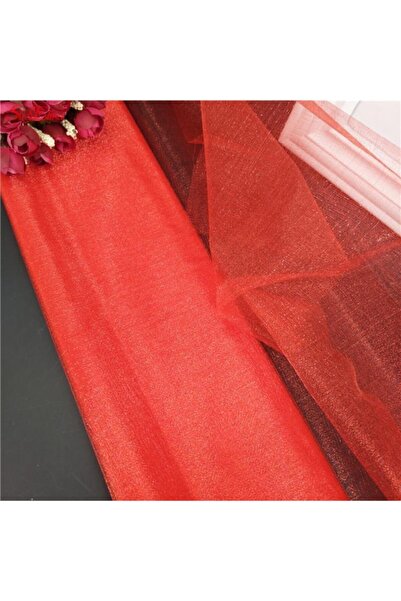 Huzur Party Store Κόκκινο Χρώμα 50 Μέτρα Ύφασμα Τούλι με Κρυστάλλινες Μπάλες ...