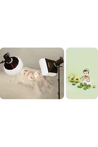 JINBEI Lx-100w Cob Led 5500k Bebek&çocuk Çekim Seti(ø65 Quick Balon Softbox Ile)