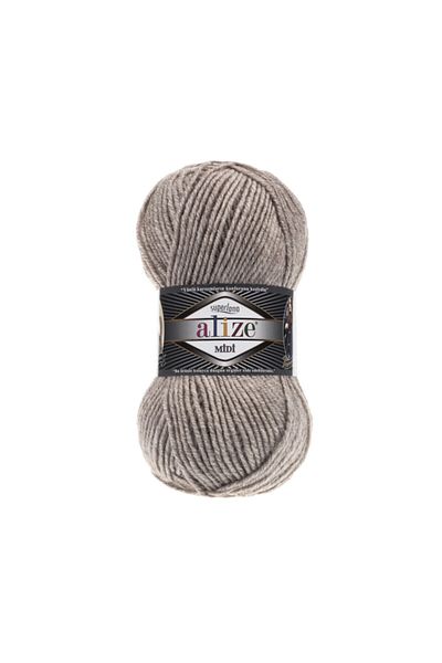 Alize Süperlana Midi Hand Knitting Yarn (Συσκευασία των 5) - 207-ανοιχτό καφέ μελανζέ