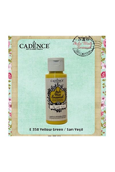 Cadence Style Matt Enamel Cam & Porselen Boyası 59 ml. E-358 Sarı Yeşil