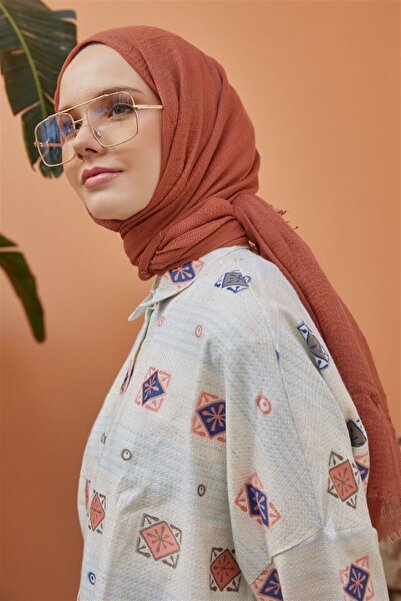 Şalland Бюрмюк червен шал в цвят кафе