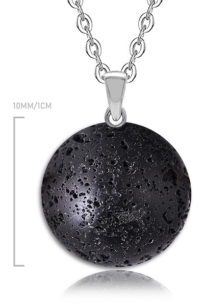 Tesbih Atölyesi Certified Natural Volcanic Tuff Lava Stone Necklace
