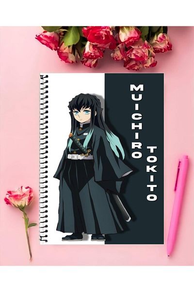 animeandyourworld Muichiro Tokito Anime Notebook 1 Piece Special Design A4 Size 21*29 Cm Wire Unlined Notebook