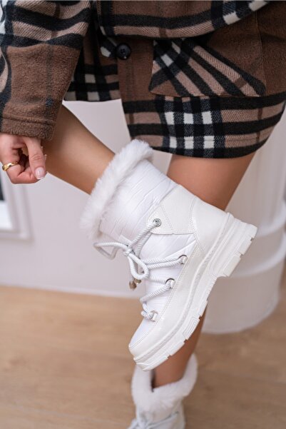 ANGELİNA JONES Linnest Kadın Beyaz Parasut Bot