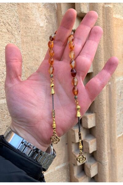 Doğan Silver Fosforlu Kedi Gözü Karanlıkta Parlayan Toz Kehribar Zaza Tesbih ...