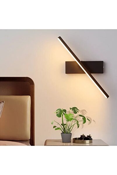 Ömür Avize Mono Siyah Duvar Lambası Ledli Aplik