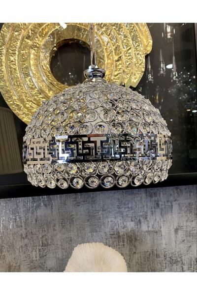 Lamba Ilker Tekli Kristal Sarkıt Avize