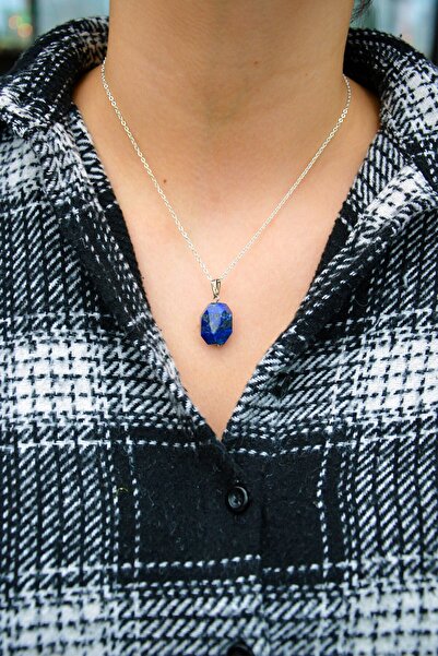 Düşler Orijinal Lapis / Lapis Lazuli (zihinsel Temizlik Taşı) Doğal Taş Kolye