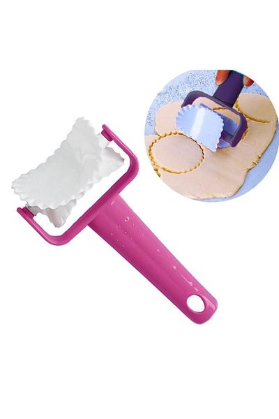 Freecook Serrated Circle Dough Cutter Roulette Cookie Biscuit Cutting Apparatus