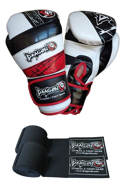 Dragondo Red Land Boxing Gloves and Bandage Set of 2 Redland 30027