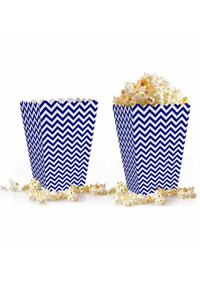 Kazanabil 10 Zigzag Popcorn Box Navy Blue