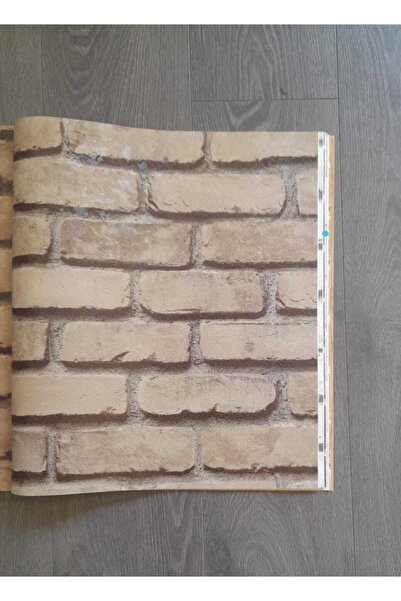 3D White Gölge Efektli Gerçek Tuğla Görünümlü Duvar Kağıdı(5m2)