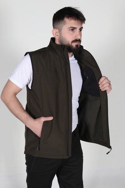 Dark Forest Erkek Haki Outdoor Softshell Yelek