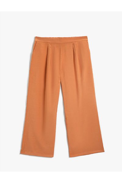 Koton Plissierte Hose mit weitem Bein