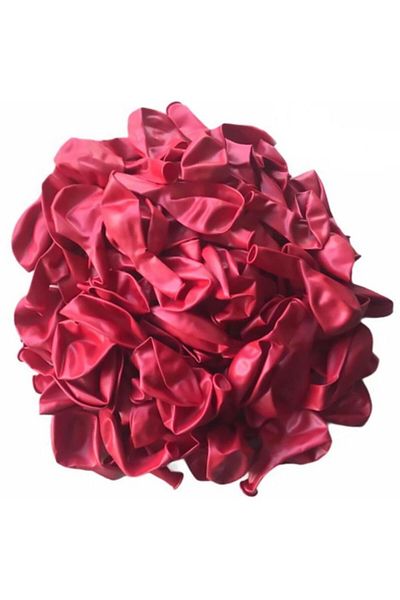 Patladı Gitti 12 Inch Metallic Red Balloon 10 Pieces