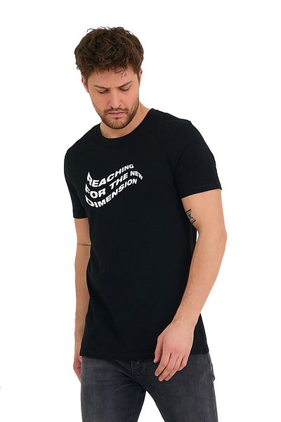 Adams Text Printed Crew Neck Cotton Short Sleeve T-Shirt