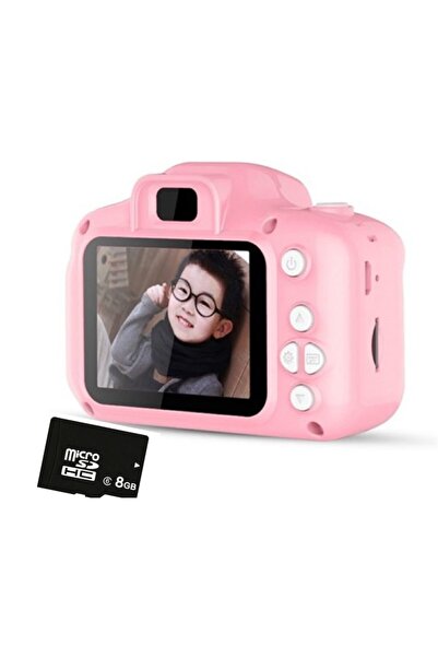 Teknomila Mini 1080p Çocuklar Için Dijital Fotoğraf Makinesi 8 Gb Sd Kartlı