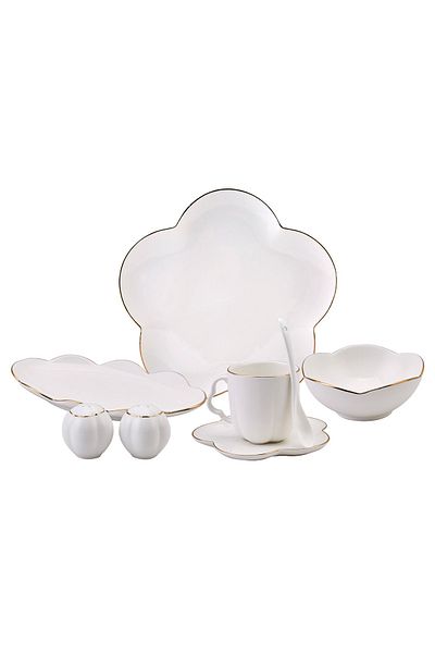 Emsan Çiçek 32 Piece Porcelain Breakfast Set for 6 People