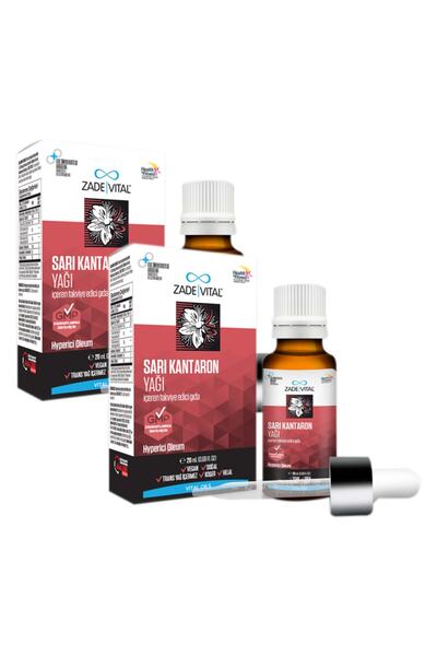 Zade Vital Sarı Kantaron Yağı 2 Kutu 40 ml Damlalıklı Cam Şişe