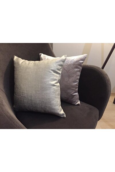 Finezza Linen Linen Silver&antique cu imprimeu Pernă de catifea Mink 45x45cm ...