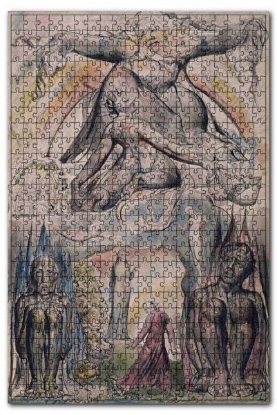 Cakapuzzle Dante Allighieri تصميم كوميدي إلهي 500 قطعة لغز الصور المقطوعة Mdf...