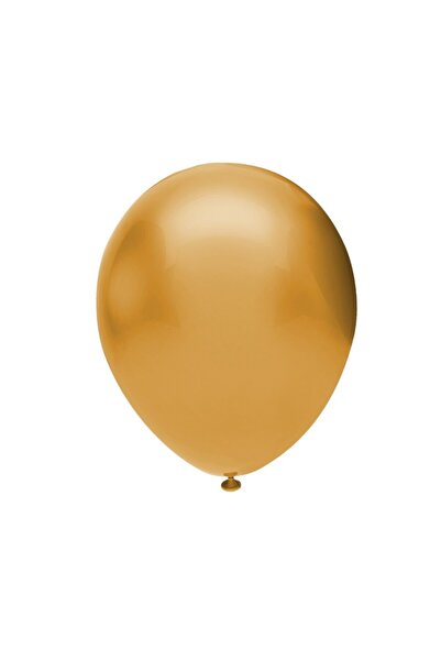 BalonEvi Bbm12100-22 , Metalik Gold - Altın Rengi, 12'' Metalik Renk Baskı Ba...