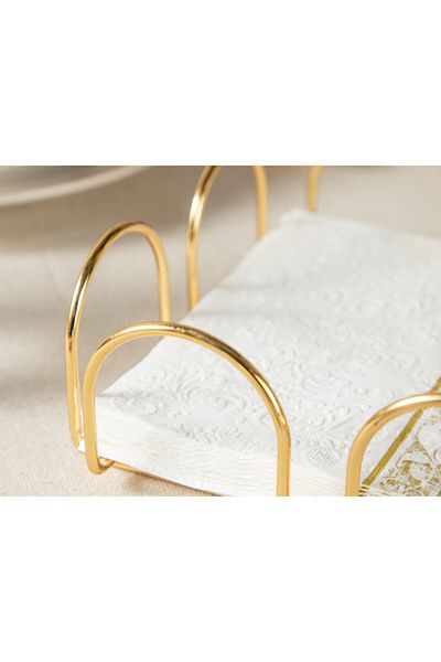English Home Regent Metal Napkin Holder 18x18 Cm Gold