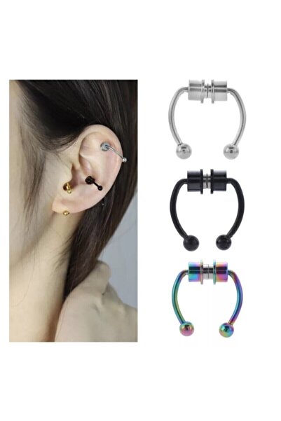 The Collection Cerrahi Çelik Mıknatıslı Fake Gold Septum Piercing