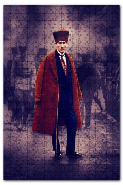 Cakapuzzle Siyah Beyaz Cephede Renkli Atatürk 1000 Parça Puzzle Yapboz Mdf (ahşap)
