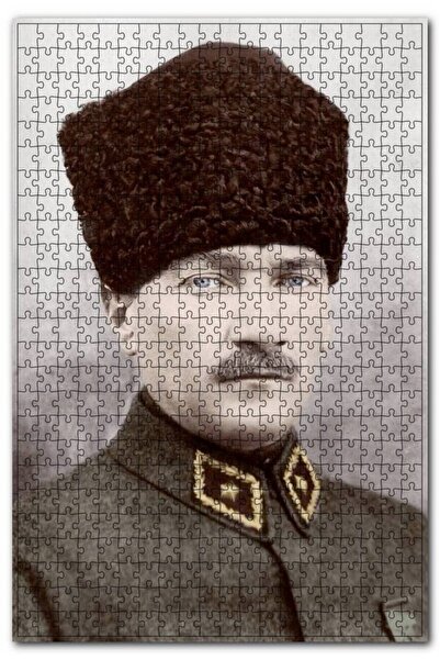 Cakapuzzle صورة أتاتورك على شكل قلب 120 قطعة لغز الصور المقطوعة Mdf (خشب)