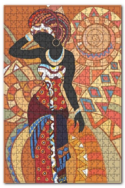 Cakapuzzle المرأة الأفريقية والأنماط القبلية 500 قطعة لغز الصور المقطوعة Mdf ...