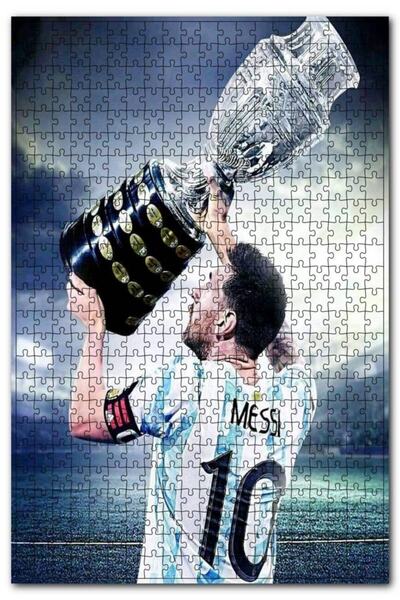 Cakapuzzle ليونيل ميسي 2021 كأس بطولة الأرجنتين 500 قطعة لغز الصور المقطوعة M...