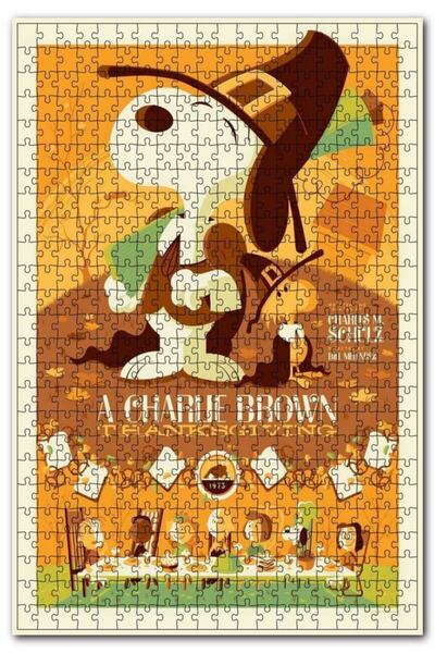 Cakapuzzle لغز عيد الشكر سنوبي والأصدقاء 120 قطعة MDF (خشب)